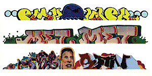 Blair Line Mega Set Graffiti Decals #4, Pkg of 3, HO Scale