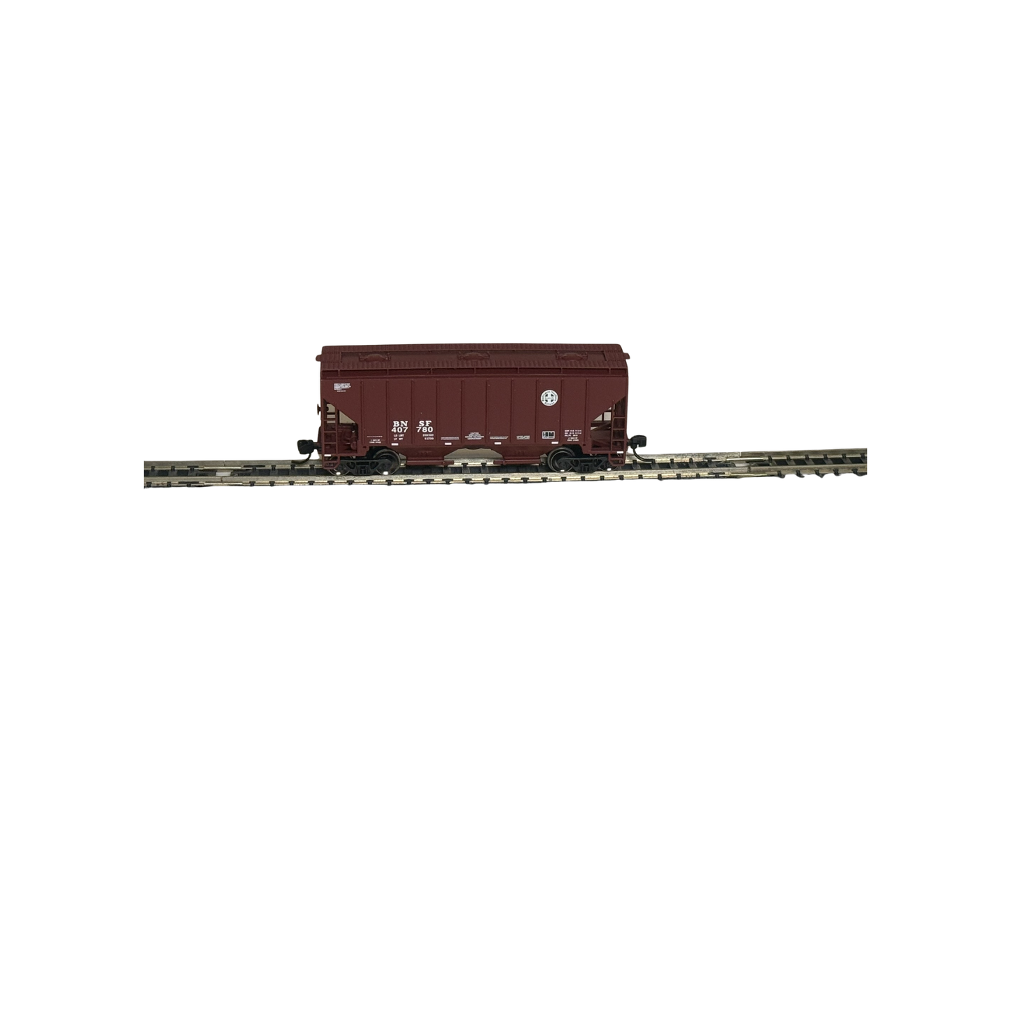 Fox Valley Models 3000 cu ft 2-Bay Covered Hopper • BNSF #407780 • N Scale (Pre-Owned)