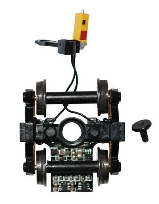 Bachmann Industries - Truck-Mounted Track-Powered Flashing LED End-of-Train Device - Roller Bearing Truck - HO Scale