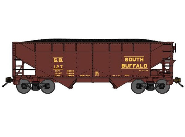Bluford Shops 2-Bay Offset-Side Hopper w/ Load - South Buffalo #109 - N Scale (NOS)