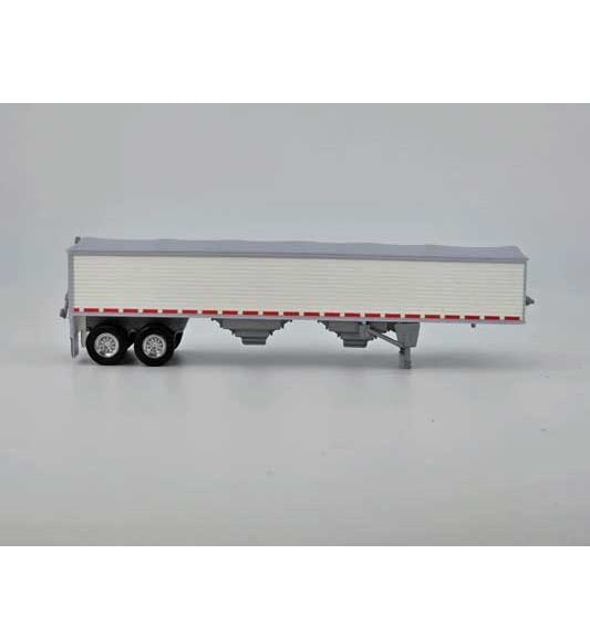 HO Logistics Replicas 39' Covered Grain Trailer (White w/ Silver Tarp) | HO Scale