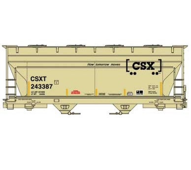 Accurail ACF 2-Bay Covered Hopper | Kit | CSX #243387 | HO Scale