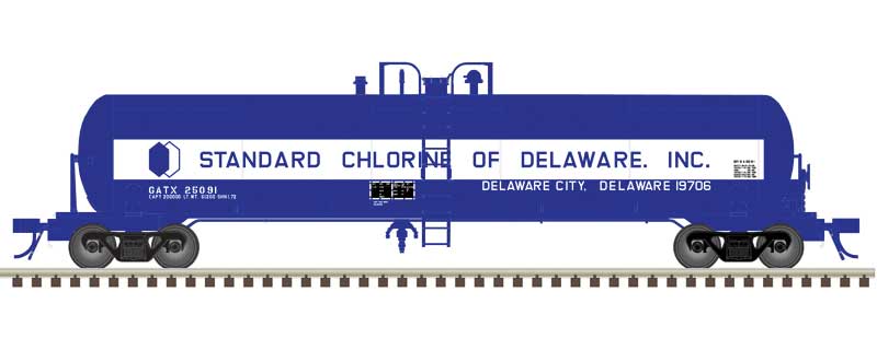 Atlas Master GATX 20,700-Gallon Tank Car - Chlorine of Delaware GATX #25085 - N Scale