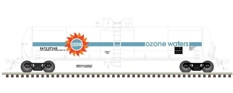 Atlas Master GATX 20,700-Gallon Tank Car - Ozone Waters GATX #27349 - N Scale