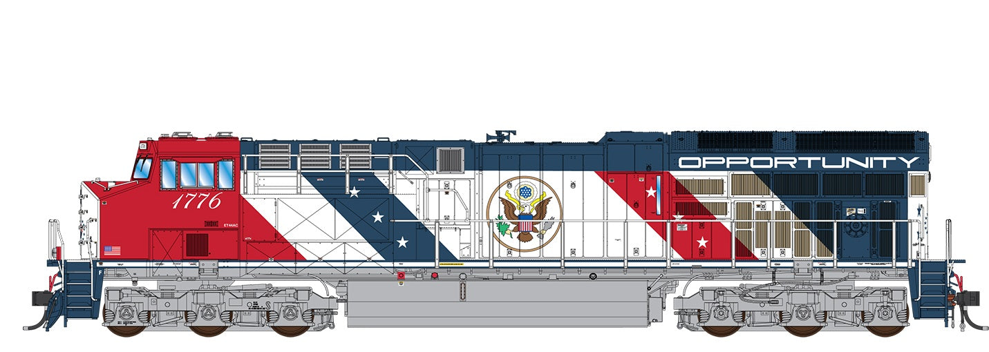 InterMountain GE Tier 4 GEVO ET44 Semiquincentennial Opportunity #1776, DCC, LokSound, HO Scale
