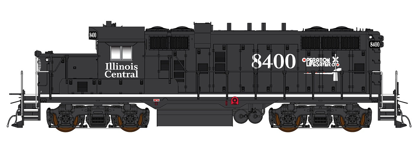 InterMountain GP10 Paducah - Illinois Central Operation Lifesaver #8400 - ESU LokSound - DCC - HO Scale