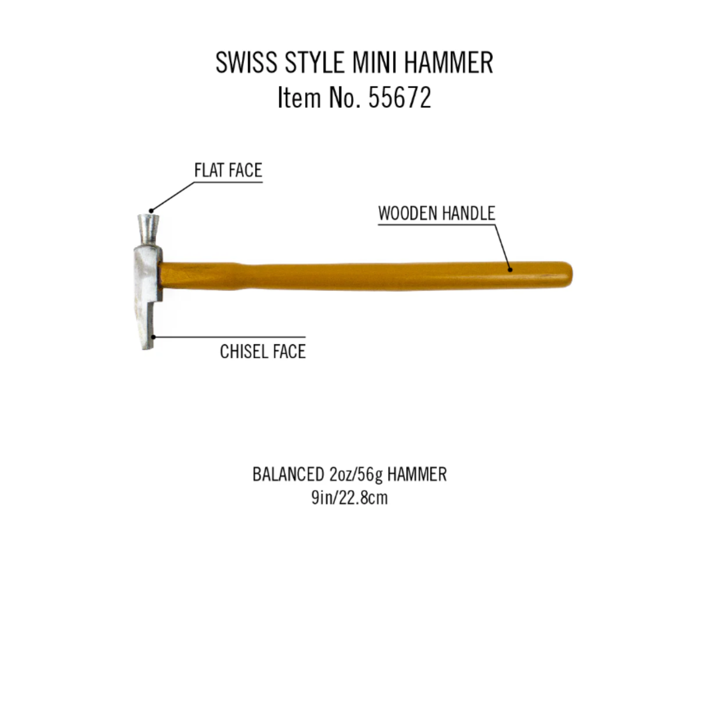 Excel Hobby Blades Corp. (55672) | Mini Hammer - Swiss-Style | All Scales
