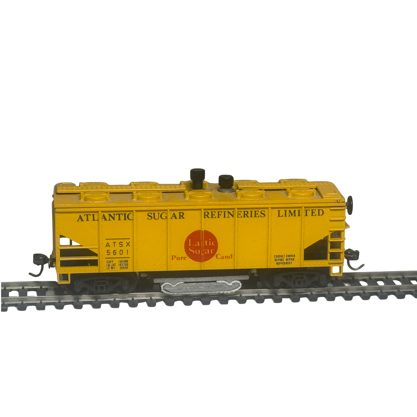 Bachmann Pre-Owned Cleaning Car Hopper • Atlantic Sugar Refineries Limited ATSX #5601 • HO Scale