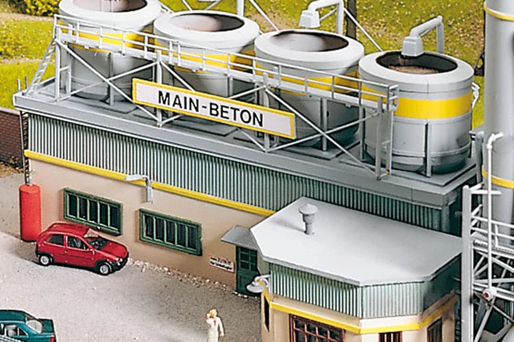 Piko Concrete Plant Mixing Building - Building Kit - HO Scale