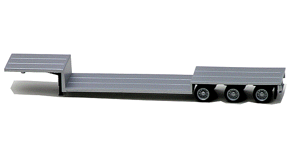 Herpa Models (5362) | 3-Axle 48' Double Drop Deck | Semi Trailer (No Tractor) | Kit | HO Scale