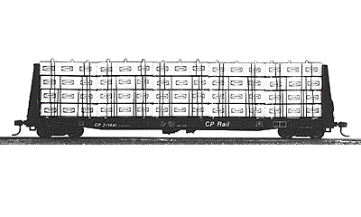 Jaeger HO Products - 60' Flatcar Lumber Load Kit - Canadian Forest Products - HO Scale