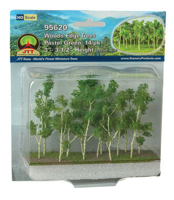 JTT Miniature - Woods Edge Trees - 3 to 3/12" - Pkg of 14 - All Scales