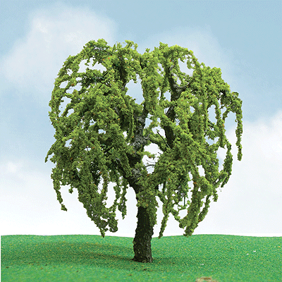 JTT Miniature - Pro-Elite Series Tree - Willow - 3 to 3 1/2" - Pkg of 2 - HO Scale