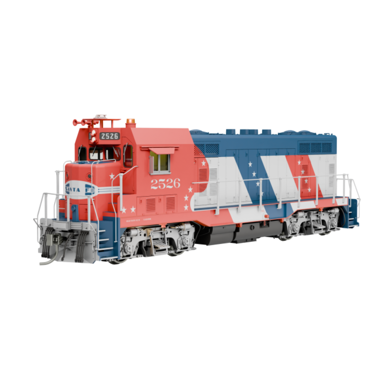 Rapido 70633 ATSF CF7 Square Cab #2526 Bicentennial ESU LokSound DCC/Sound HO Scale