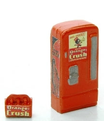 JL Innovative Designs - Orange Crush Upright Soda Machine & Case - HO Scale