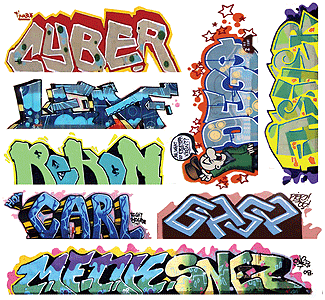 Blair Line Mega Set Graffiti Decals, Set #12, Pkg of 8, HO Scale