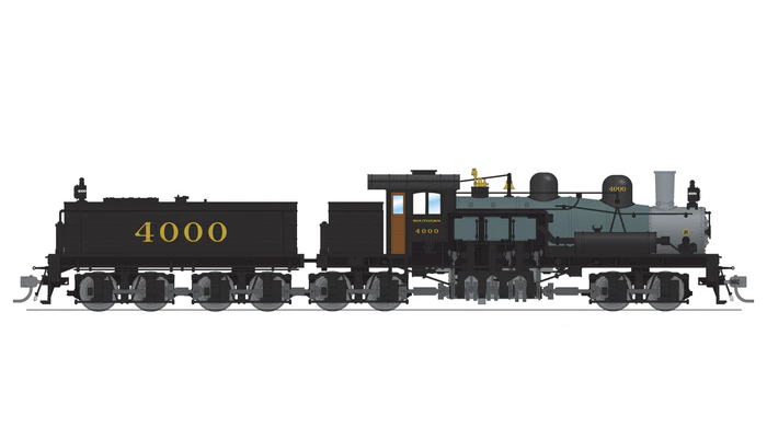 Broadway Limited Class D 4-truck Shay (7813) | SOU #4000 | As-Delivered Paint | Paragon4 Sound/DC/DCC | Smoke | HO Scale