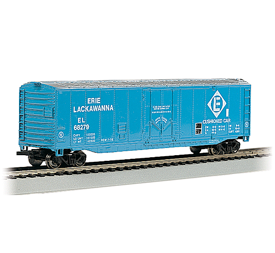 Bachmann Industries Silver Series(R) 50' Plug-Door Boxcar - Erie Lackawanna #68279 - N Scale (NOS)