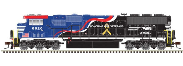 Atlas Master Gold(TM) EMD SD60E with Ditch Lights, Norfolk Southern NS #6920, Honoring our Veterans, DCC, ESU LokSound, N Scale