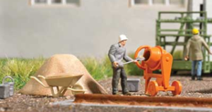 Busch Gmbh & Co Kg Mixing Concrete Action Set, Kit, HO Scale