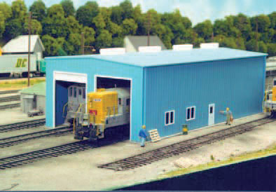 Pikestuff Modern 1- or 2-Stall Engine House - Kit - HO Scale