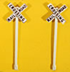 JL Innovative Design - Custom Right of Way Signs - R.R. Crossbuck Sign - HO Scale