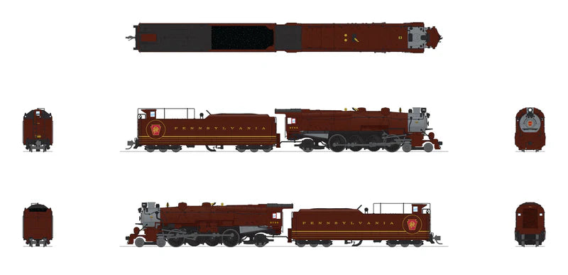 Broadway Limited Imports (8519) | PRR M1B 4-8-2 #6744 | Tuscan Fantasy Scheme | Paragon4 Sounds/DC/DCC | N Scale