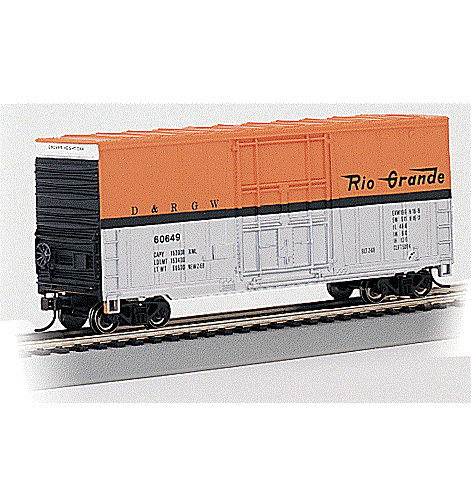 Bachmann Silver Series(R) Hi-Cube Boxcar - Denver & Rio Grande Western #60649 - N Scale (NOS)