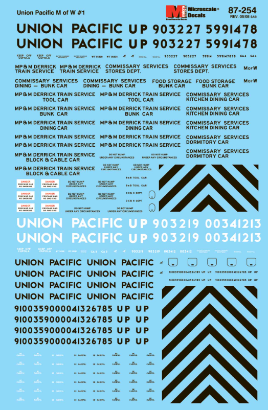 Microscale Industries - Union Pacific - Maintenance of Way Equipment (Black Lettering) - 1960-1970 - HO Scale