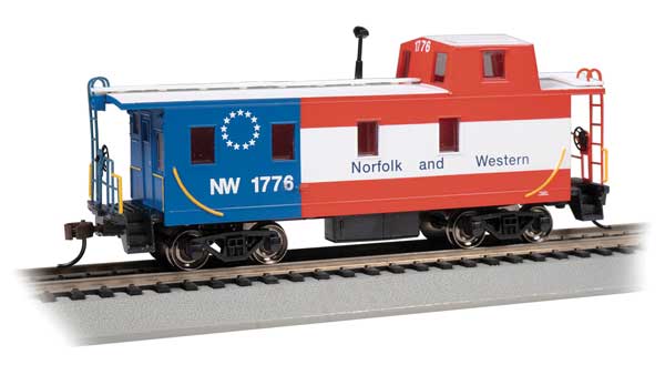 Bachmann Slanted Offset-Cupola Caboose - Silver Series(R) - Norfolk & Western #1776 - HO Scale