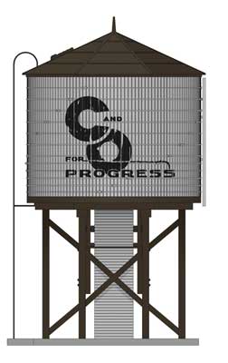 Broadway Limited Imports Operating Water Tower with Sound and Motorized Spout, Chesapeake & Ohio, HO Scale