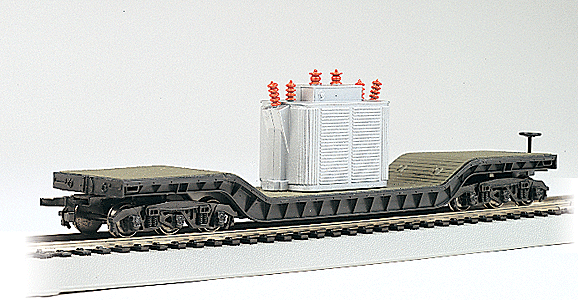 Bachmann Silver Series(R) 52' Depressed-Center Flatcar - w/ Transformer Load - N Scale