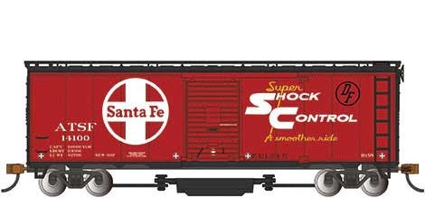 Bachmann Track Cleaning 40' Boxcar, Removable Dry Pad, Silver Series(R), Santa Fe #14112, HO Scale