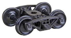Kadee Bettendorf AAR Self-Centering HGC Leaf-Spring Caboose Trucks, Code 110 (.110") 33" Smooth-Back RP-25 Wheels, 1 Pair, HO Scale