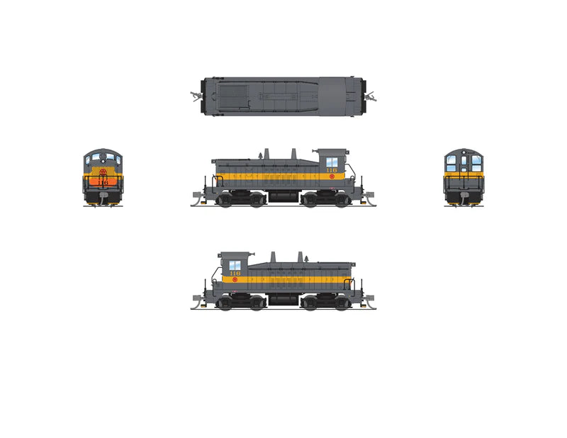 Broadway Limited Imports, EMD NW2 Switcher, NYO&W #116, Paragon4 Sound/DC/DCC, N Scale