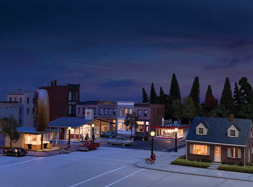 Walthers Cornerstone 933-3028/933-4700 Merchant's Row I & Spaces Interior Lighting Bundle HO Scale