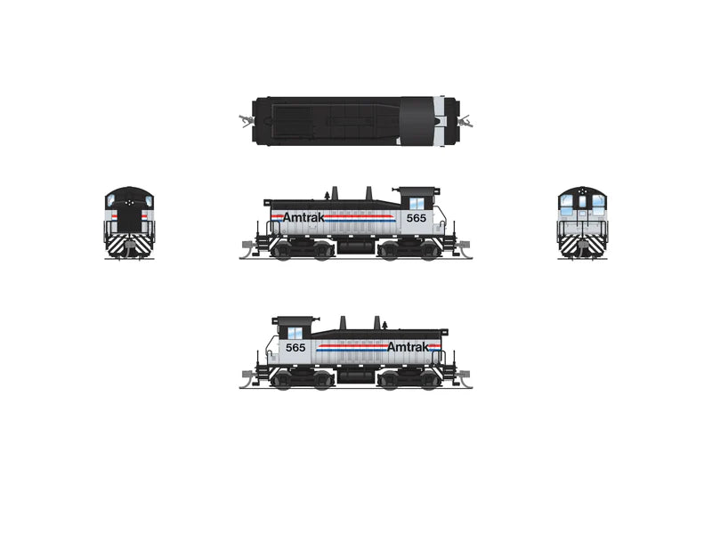 Broadway Limited Imports, EMD SW7 Switcher, Amtrak #565, Paragon4 Sound/DC/DCC, N Scale