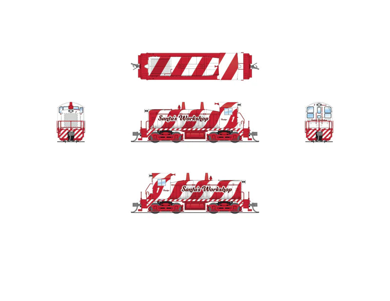 Broadway Limited Imports, EMD SW7 Switcher, Santa’s Workshop #1, Paragon4 Sound/DC/DCC, N Scale