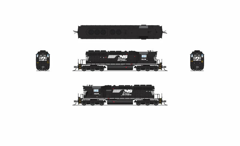 Broadway Limited Imports EMD SD40-2, Norfolk Southern NS 1628, High Hood, Paragon 4 Sound/DC/DCC, N Scale