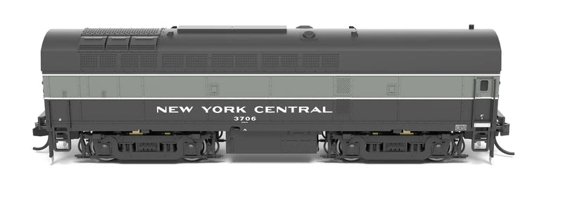 Broadway Limited – NYC Sharknose RF-16 A/B Set #3804/3706 – Lightning Stripe – Paragon 4 Sound/DC/DCC, Unpowered B – N Scale