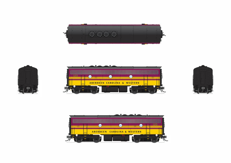 Broadway Limited EMD F7B - Aberdeen Carolina & Western ACWR #276 - Paragon4 Sound/DC/DCC - HO Scale