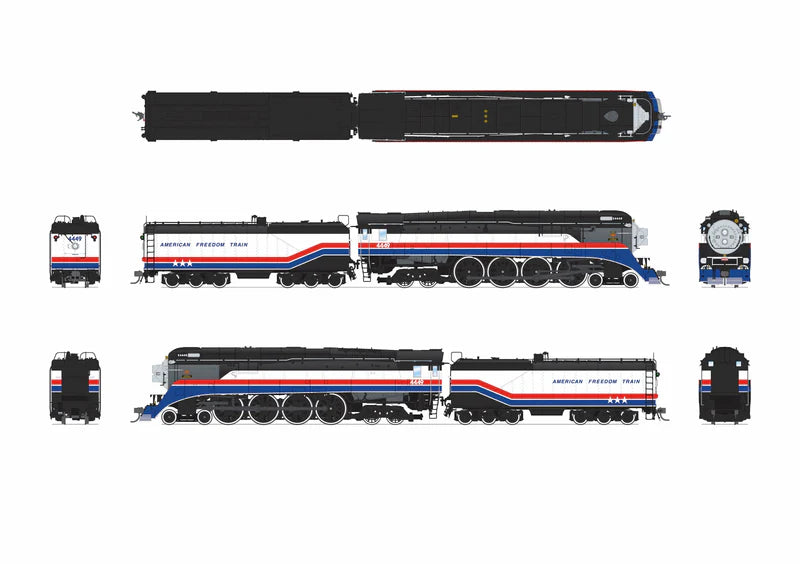 Broadway Limited Imports Southern Pacific GS-4 #4449 - 1975 American Freedom Train - Paragon4 - Sound/DC/DCC - Smoke - HO Scale