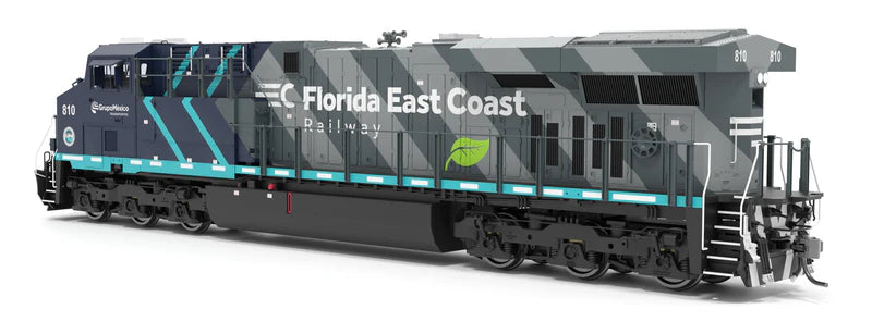 Broadway Limited Imports (9868) GE ES44AC | Florida East Coast #810 | Grupo Mexico Scheme | Paragon4 Sound/DC/DCC w/ Smoke - HO Scale