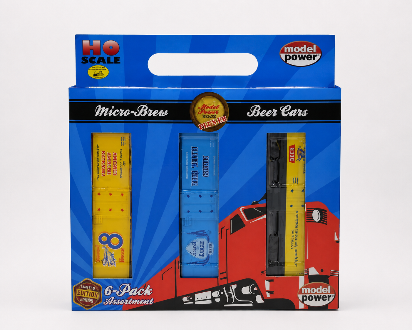 Model Power (98706) • 41' Reefer Beer Cars • Six-Pack • Assorted • Limited Edition • HO Scale