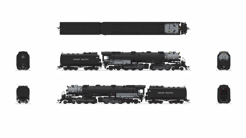 Broadway Limited Imports Brass Hybrid UP Early Challenger (CSA-2) | Union Pacific #3816 | Post-1947 Re-built Front Engine | Paragon4 Sound | DC/DCC | Smoke | HO Scale