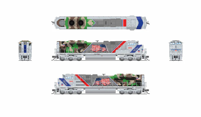 Broadway Limited Imports EMD SD70ACe | Union Pacific UP #1943| "The Spirit" | Stealth No-Sound | DC/DCC Ready | N Scale