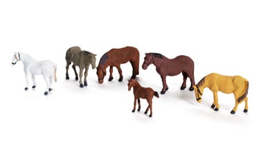 Woodland Scenics Scenic Accents(R) Figures, Farm Horses, pkg of 6, N Scale