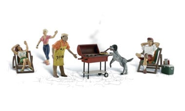 Woodland Scenics Scenic Accents(R) Figures, Backyard Barbeque, N Scale