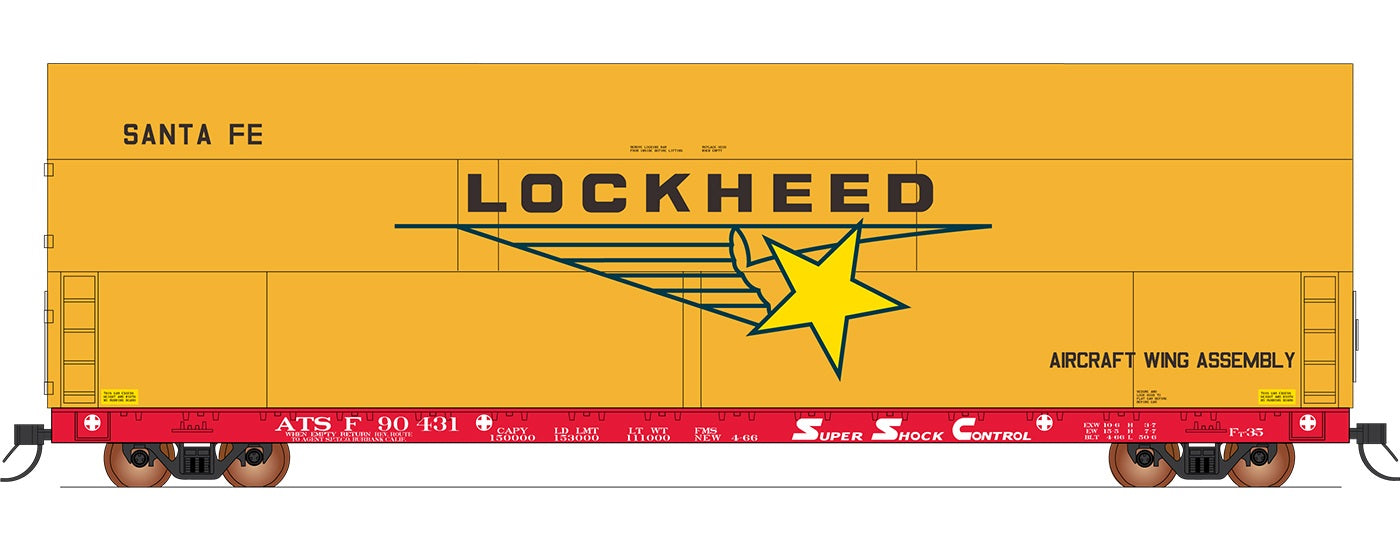 InterMountain Sky Box for Aerospace Loads - ATSF #90432 - HO Scale