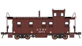 Class One Model Works (CB00209) | Peaked Roof Caboose 2200s w/ Wig Wag | ATSF #2300 | HO Scale